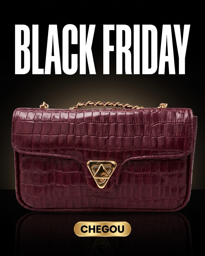 Criativo de Black Friday: Bolsa com título Black Friday